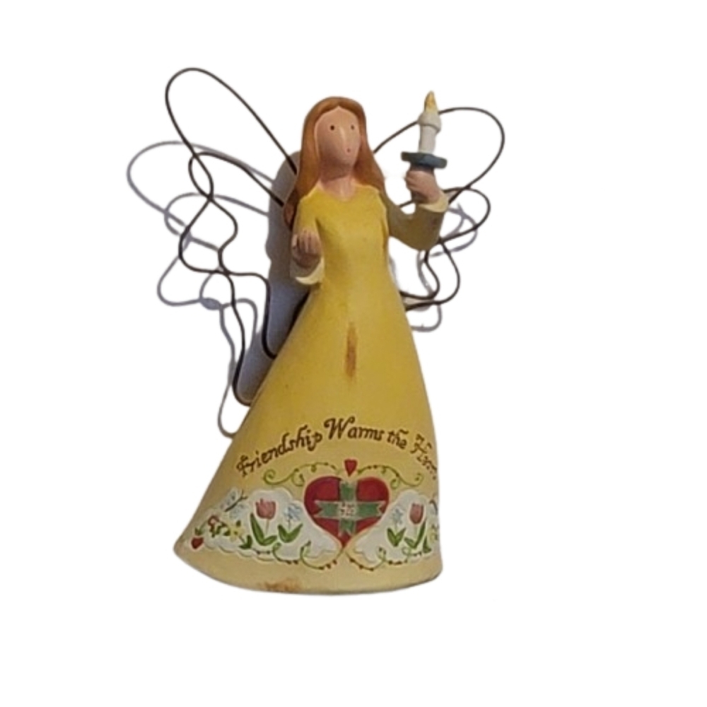 Angel Russ Country Gatherines Figure 28491 Friendship warms the heart
